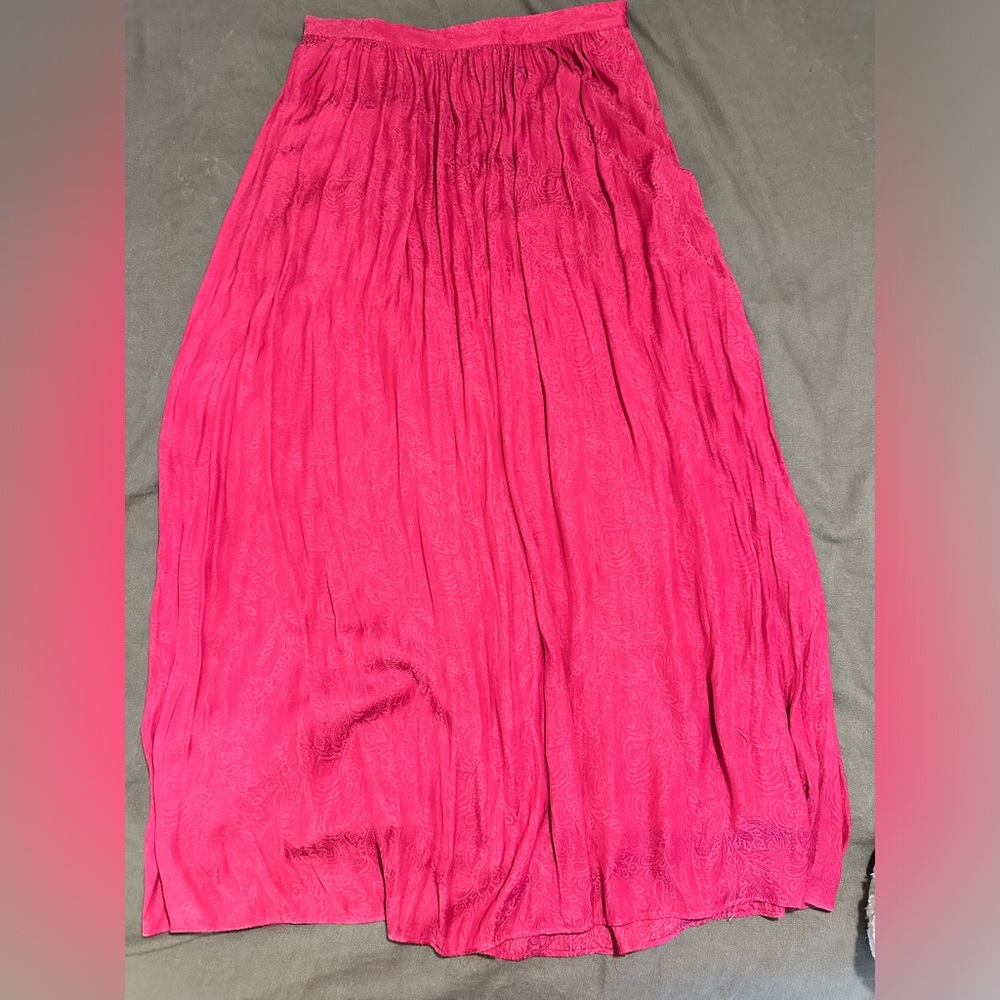 Anthropologie beautiful pink long skirt